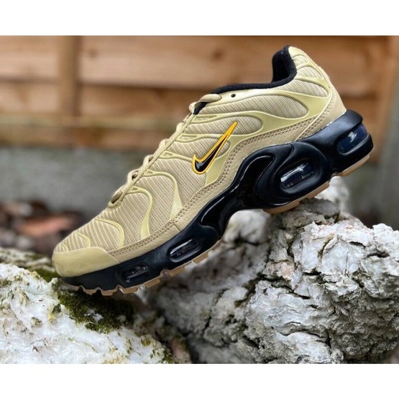 New Nike Air Max Plus TN GS ‘Wheat Grass’ Black DZ6308 700 Size 7Y Wmn's 8.5